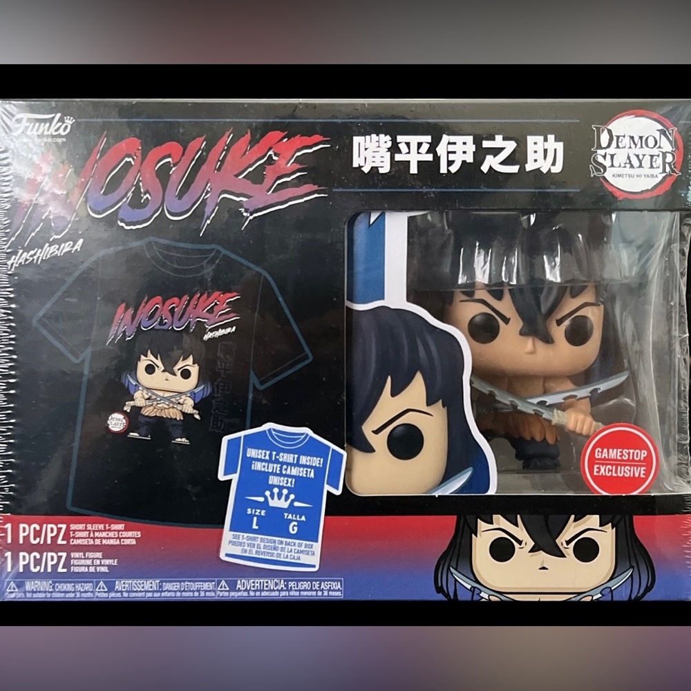 Demon Slayer Inosuke Funko Pop With Shirt GameStop Exclusive Size L